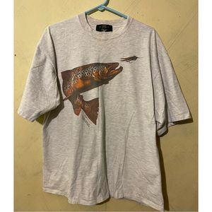 VTG MIKE STIDHAM ORVIS T-shirt Rainbow Trout 1990’s Wasatch Dry Goods sz XL